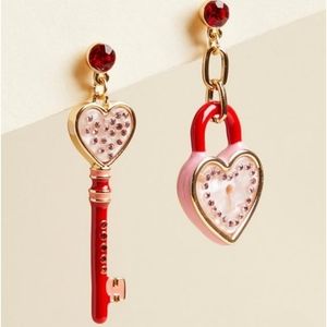 Lock & Key Heart Earrings